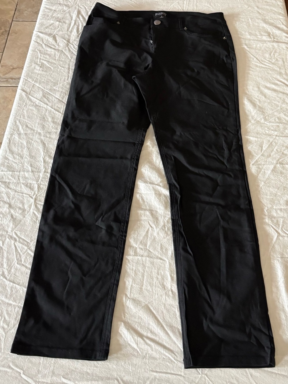 Soho Apparel Black Straight Leg pants